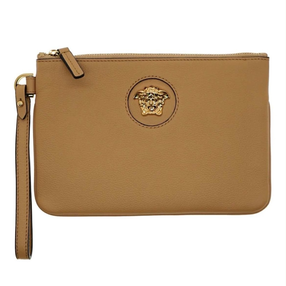Versace Leather Zip Pouch